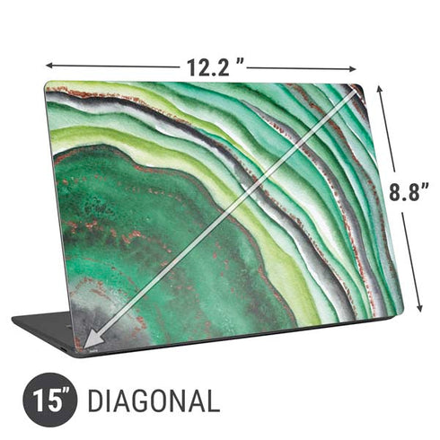 Kiwi Watercolor Geode Universal Laptop 15in (12.2 x 8.8in) Skin