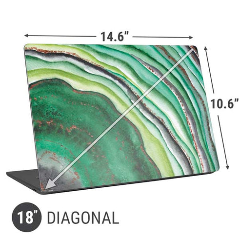 Kiwi Watercolor Geode Universal Laptop 18in (14.6 x 10.6in) Skin