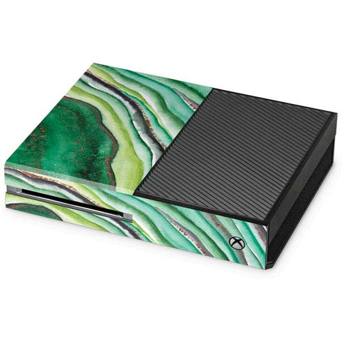 Kiwi Watercolor Geode Xbox One Console Skin