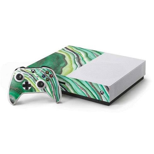 Kiwi Watercolor Geode Xbox One Skins