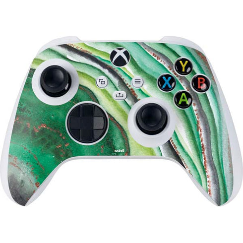 Kiwi Watercolor Geode Xbox Series S Controller Skin