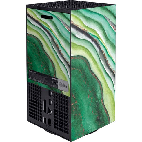 Kiwi Watercolor Geode Xbox Series X Bundle Skin