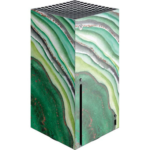 Kiwi Watercolor Geode Xbox Series X Console Skin