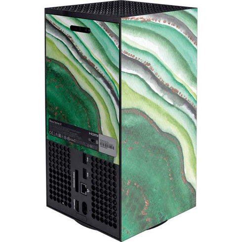 Kiwi Watercolor Geode Xbox Series X Console Skin