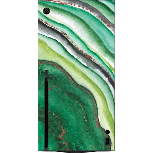 Kiwi Watercolor Geode Xbox Series X Console Skin