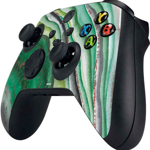 Kiwi Watercolor Geode Xbox Series X Controller Skin