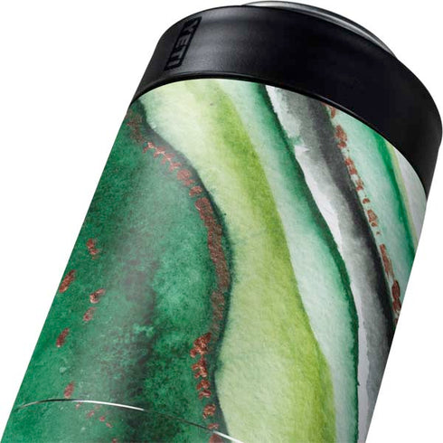 Kiwi Watercolor Geode Yeti Colster Can Insulator Skin