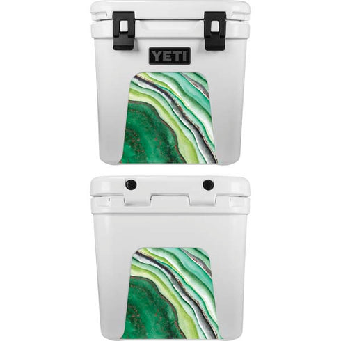 Kiwi Watercolor Geode YETI Roadie 24 Hard Cooler Skin