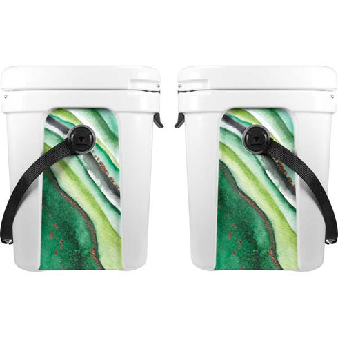 Kiwi Watercolor Geode YETI Roadie 24 Hard Cooler Skin