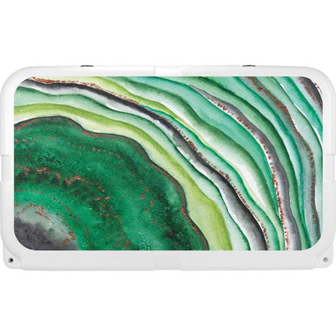 Kiwi Watercolor Geode YETI Tundra 45 Hard Cooler Skin