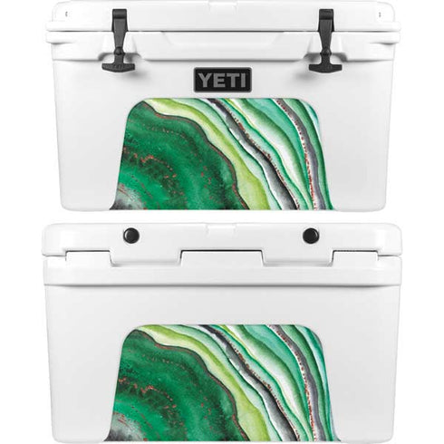 Kiwi Watercolor Geode YETI Tundra 45 Hard Cooler Skin