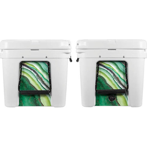 Kiwi Watercolor Geode YETI Tundra 65 Hard Cooler Skin