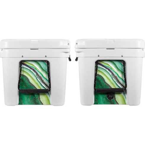 Kiwi Watercolor Geode YETI Tundra 75 Hard Cooler Skin