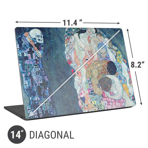 Gustav Klimt Death and Life Universal Laptop 14in (11.4 x 8.2in) Skin
