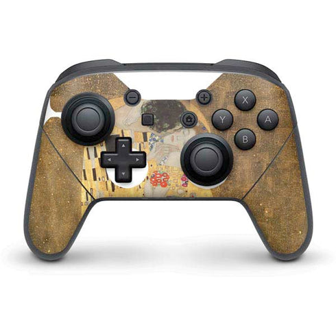 Gustav Klimt The Kiss Nintendo Switch Pro Controller Skin