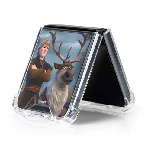 Disney Frozen II Kristoff and Sven Galaxy Z Flip5 5G Clear Case