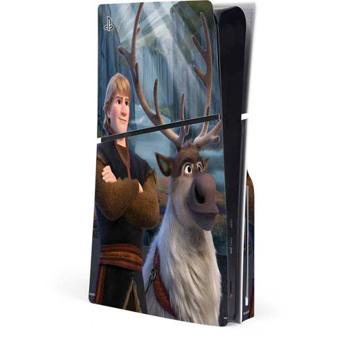 Disney Frozen II Kristoff and Sven PS5 Slim Disk Console Skin