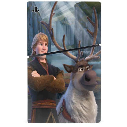 Disney Frozen II Kristoff and Sven PS5 Slim Disk Console Skin