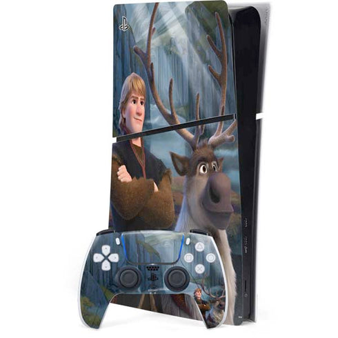 Disney Frozen II Kristoff and Sven PS5 Slim Digital Edition Console Skin