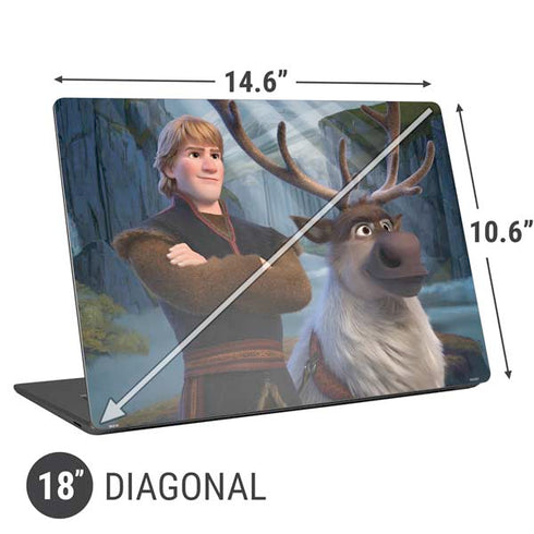 Disney Frozen II Kristoff and Sven Universal Laptop 18in (14.6 x 10.6in) Skin
