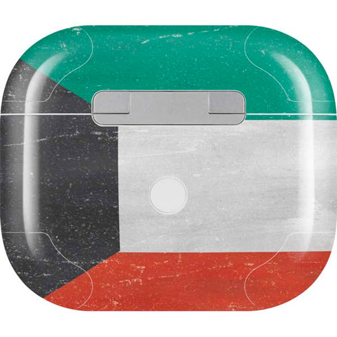 Kuwait Flag Distressed Apple AirPods (3rd Gen 2021) Skin
