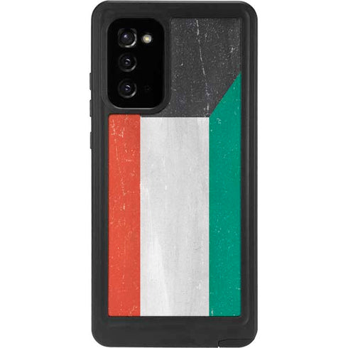 Kuwait Flag Distressed Galaxy Note20 5G Waterproof Case