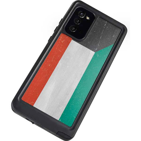 Kuwait Flag Distressed Galaxy Note20 5G Waterproof Case