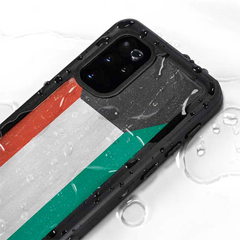 Kuwait Flag Distressed Galaxy S20 Plus Waterproof Case