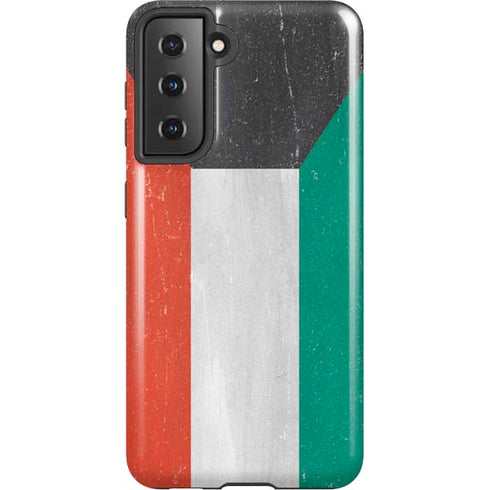 Kuwait Flag Distressed Galaxy S21 5G Pro Case