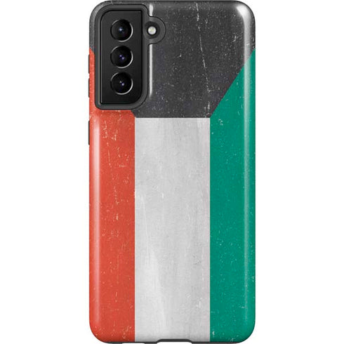 Kuwait Flag Distressed Galaxy S21 FE Pro Case