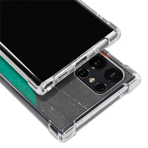 Kuwait Flag Distressed Galaxy S22 Ultra Clear Case