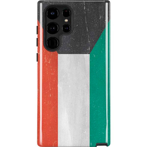 Kuwait Flag Distressed Galaxy S22 Ultra Pro Case