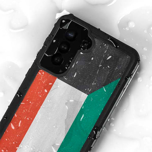 Kuwait Flag Distressed Galaxy S23 Waterproof Case
