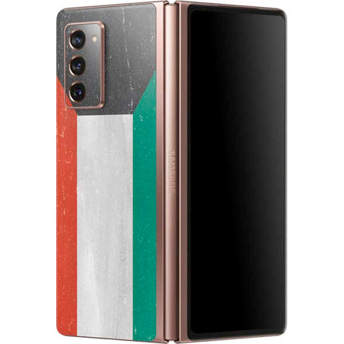 Kuwait Flag Distressed Galaxy Z Fold2 5G Skin