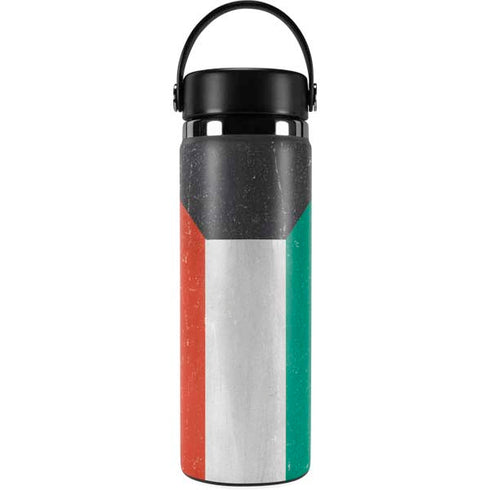 Kuwait Flag Distressed Hydro Flask 20oz Wide Mouth Skin