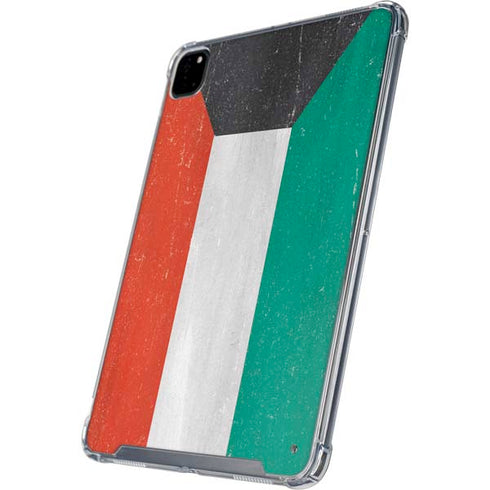 Kuwait Flag Distressed iPad Pro 12.9in (2020) Clear Case