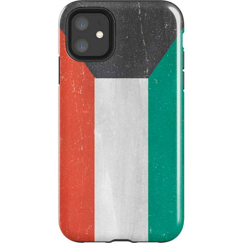 Kuwait Flag Distressed iPhone 11 Impact Case
