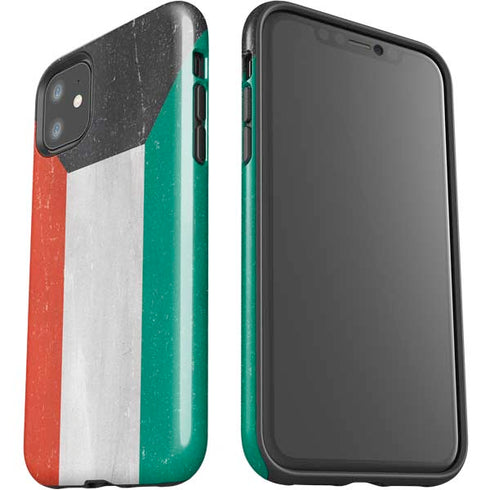 Kuwait Flag Distressed iPhone 11 Impact Case