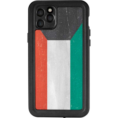 Kuwait Flag Distressed iPhone 11 Pro Max Waterproof Case