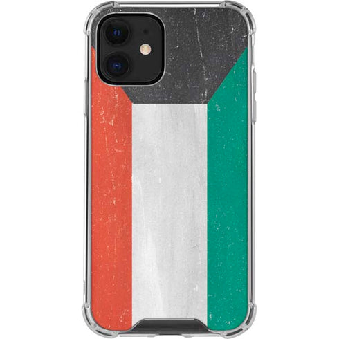 Kuwait Flag Distressed iPhone 12 Mini Clear Case