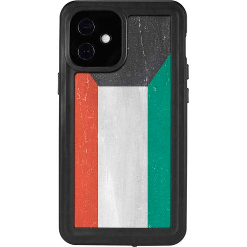 Kuwait Flag Distressed iPhone 12 Mini Waterproof Case