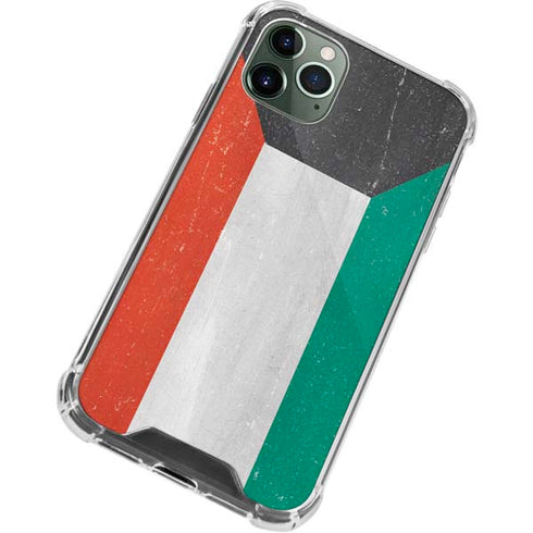 Kuwait Flag Distressed iPhone 12 Pro Max Clear Case