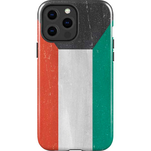 Kuwait Flag Distressed iPhone 13 Pro Max Impact Case