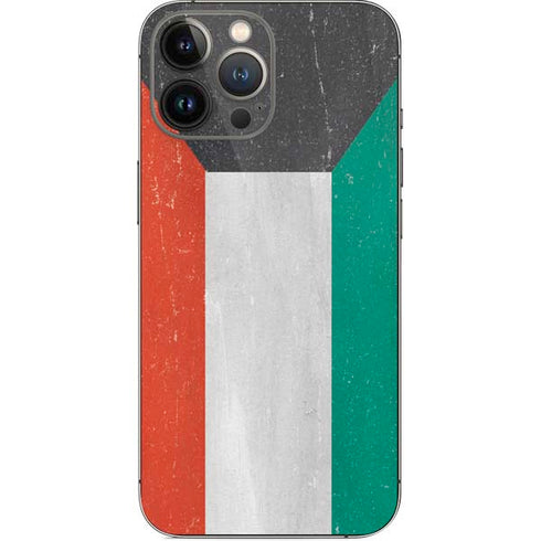 Kuwait Flag Distressed iPhone 13 Pro Max Skin