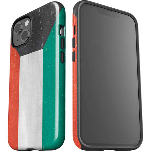 Kuwait Flag Distressed iPhone 15 Plus Impact Case