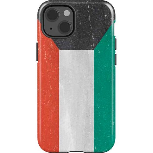 Kuwait Flag Distressed iPhone 15 Impact Case