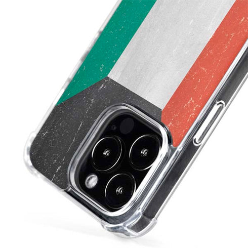 Kuwait Flag Distressed iPhone 14 Pro MagSafe Case