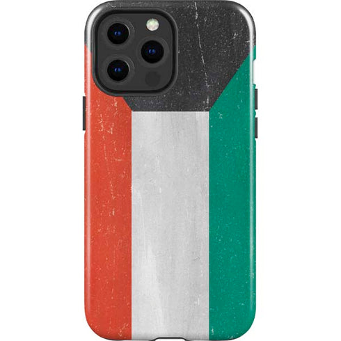 Kuwait Flag Distressed iPhone 14 Pro Max Impact Case