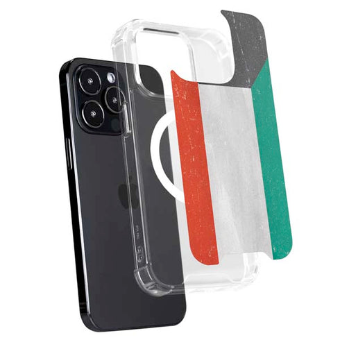 Kuwait Flag Distressed iPhone 15 Pro Max MagSafe Case