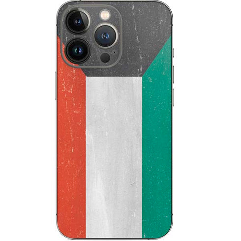 Kuwait Flag Distressed iPhone 15 Pro Skin